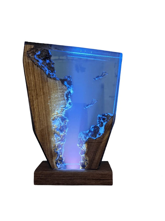 Handmade epoxy resin sea breeze themed night lamp