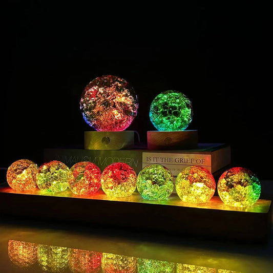 Crystal ball-shaped LED light