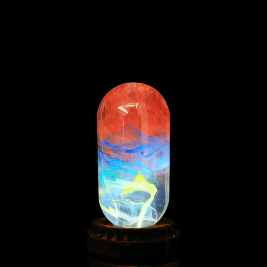 Creative epoxy resin wood bedside lamp